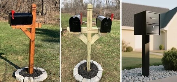 Durable Replacement Mailboxes Custom Wood Mailboxes and Anti-pry Security Mailboxes available to fit your needs.