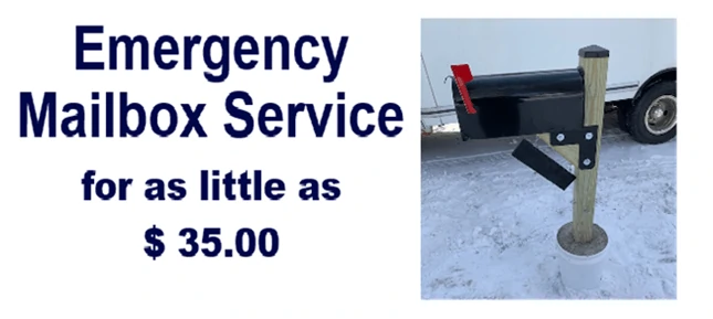 Temporary Mailbox Service Broken Mailbox that needs repair or replacement